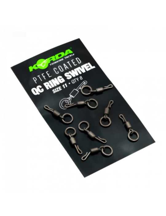 Émerillon Korda PTFE QC Ring Swivel Taille 11 (8 pcs) – natusport