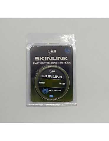 Tresse à Bas de Ligne Nash Skinlink Semi-Stiff Weed Green 35 lb 10 m