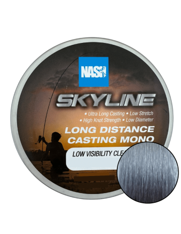Fil Nylon Nash Skyline Long Distance Clear 0.28 mm 10 lb 1000 m
