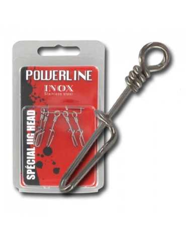 Agrafe Powerline Jig Head 3 80 lbs (x6)