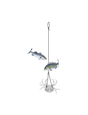 Montage Flashmer Bas de Ligne Crabe 2 Hameçons N°2 – natusport 2