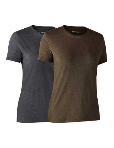 Lot de 2 T-shirts Deerhunter Basiques Femme T38 – natusport
