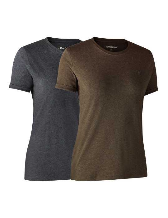 Lot de 2 T-shirts Deerhunter Basiques Femme T38 – natusport