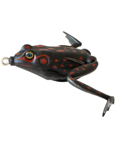 Leurre de Surface Powerline Frog Legs 4.5 Noir / Point Rouge | Natuspo – natusport