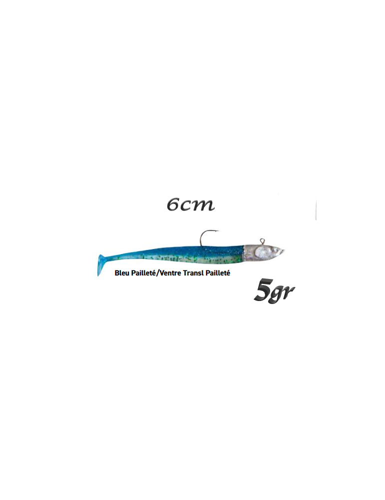 Leurre Souple Powerline GTS 2,5" Pailleté Bleu – natusport