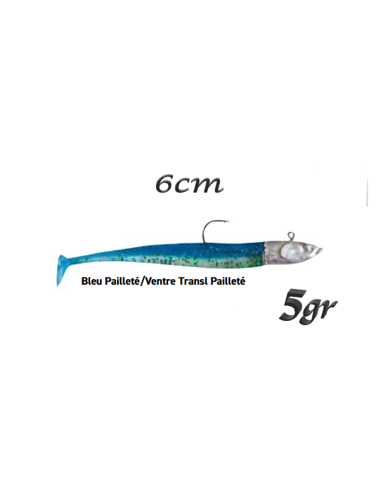 Leurre Souple Powerline GTS 2,5" Pailleté Bleu – natusport