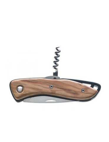 Couteau Wichard Aquaterra Noir Lame 8 cm avec Tire-Bouchon