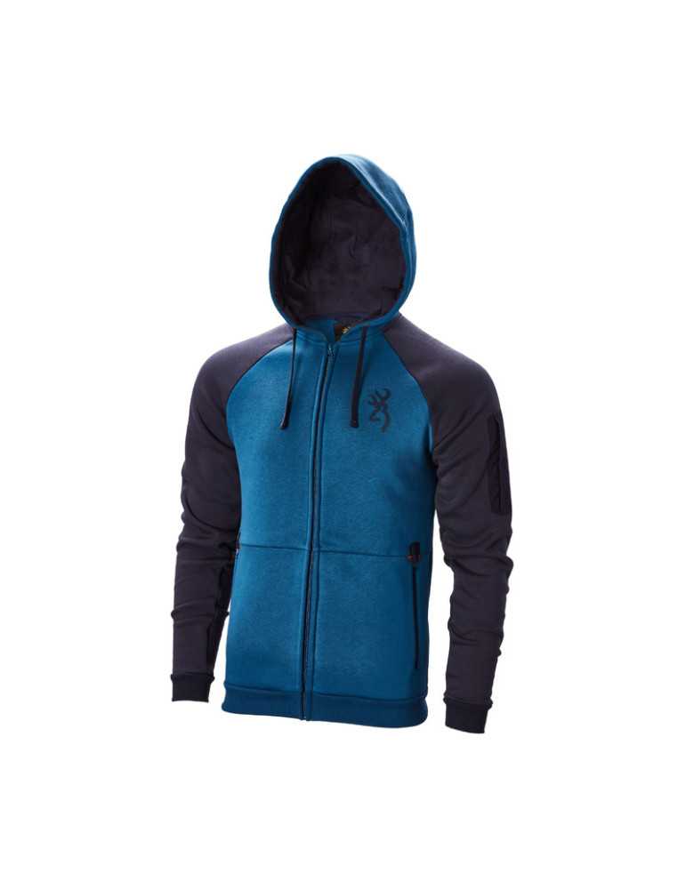 Sweatshirt Browning Snapshot Zip Two Tones Bleu Taille M – natusport