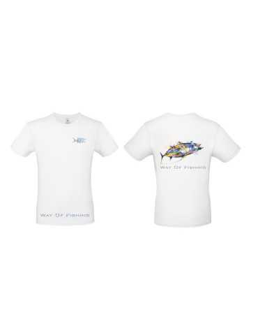 T-Shirt UV Way Of Fishing Thon Blanc Taille L