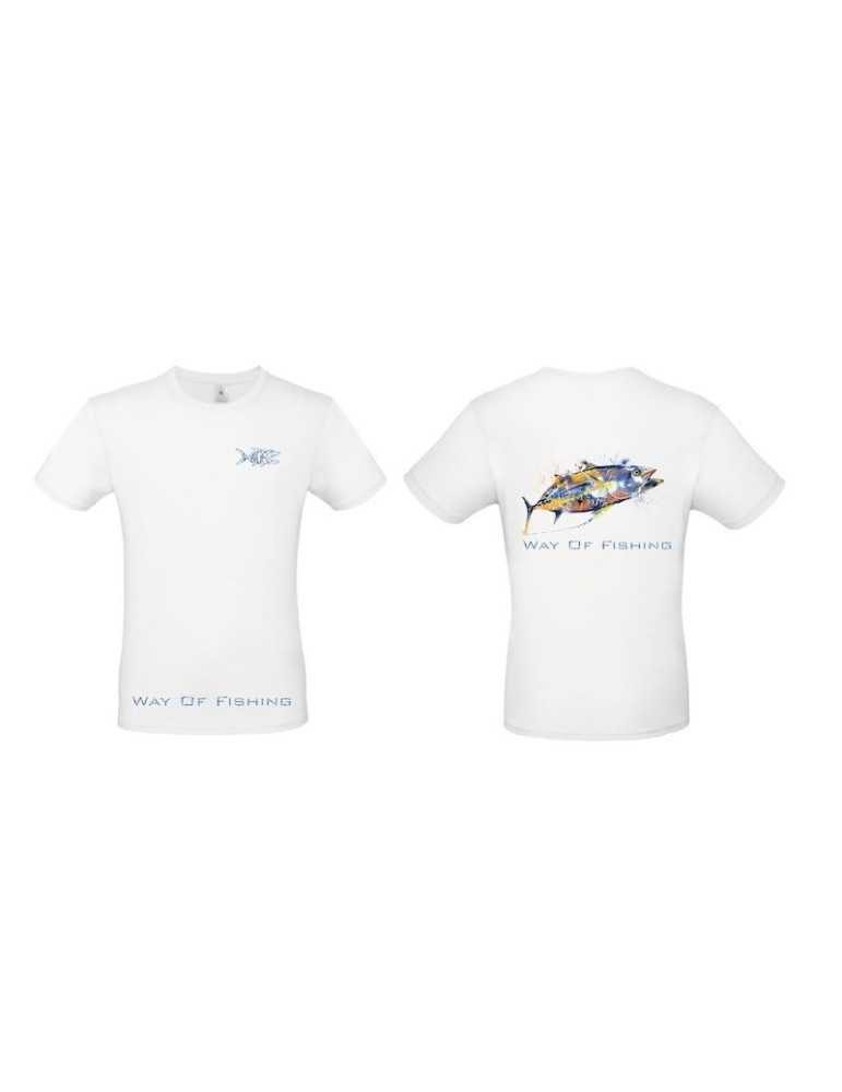 T-Shirt UV Way Of Fishing Thon Blanc Taille L – natusport