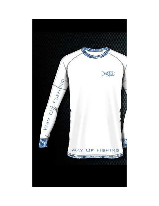 T-Shirt Way Of Fishing UV Thon Blanc XL – natusport