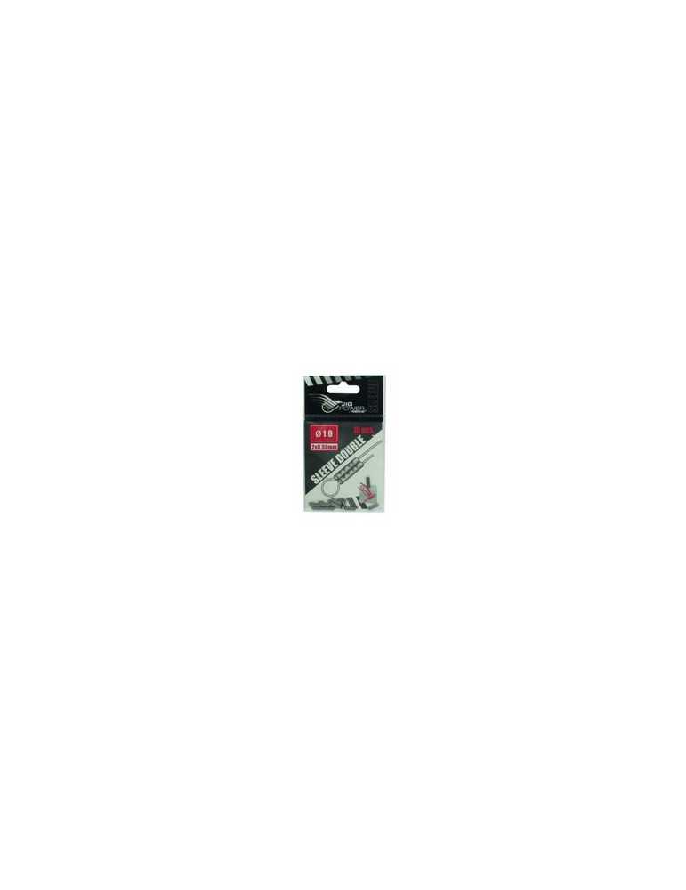 Sleeves Doubles Powerline Black Nickel 1.5 mm (x10) – natusport