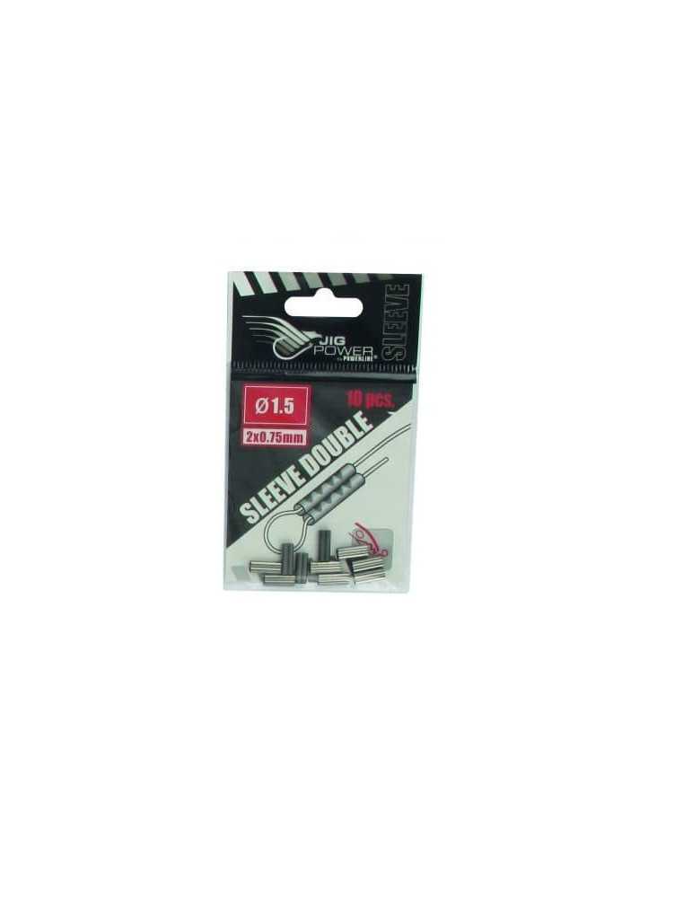 Sleeves Doubles Powerline Black Nickel 1.5 mm (x10) – natusport