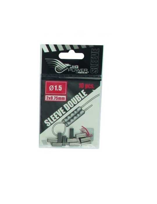 Sleeves Doubles Powerline Black Nickel 1.5 mm (x10) – natusport