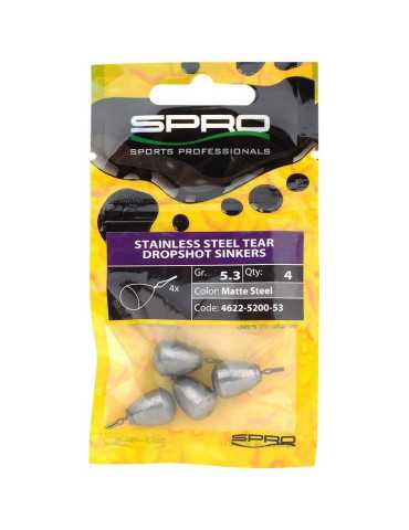 Plomb Drop Shot Spro Stainless Steel DS Sinkers 5,3 g – natusport