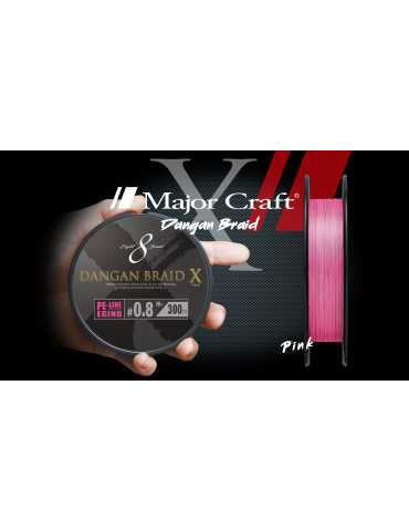 Fil Tressé Major Craft Dangan Braid X8 PE 0,6 Pink 150 m – natusport