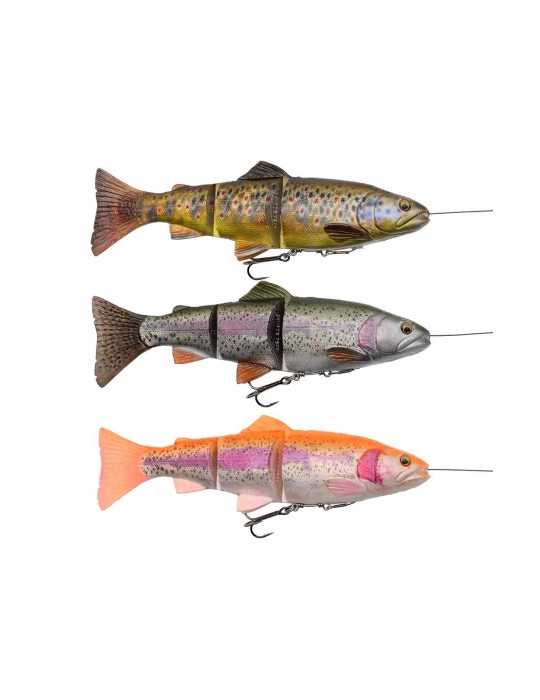 Leurre Souple Savage Gear 4D Line Thru Trout 15cm 40g Sinking Green Si – natusport