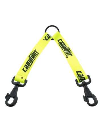 Accouple Chien Canihunt Hunter 2 Chiens Sangle Plate Jaune 2.5x0.2x25 – natusport