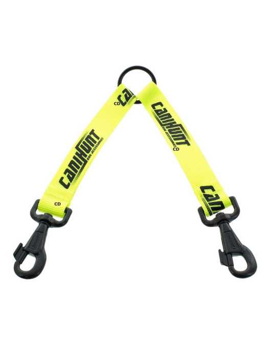 Accouple Chien Canihunt Hunter 2 Chiens Sangle Plate Jaune 2.5x0.2x25 – natusport
