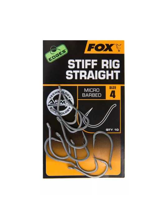 Hameçon Fox Edges Stiff Rig Straight Taille 5 (x10)