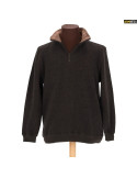 Sweat Col Zippé Lovergreen Chocolat TM – natusport