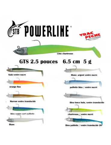 Leurre Souple Powerline GTS 2,5" Pailleté Bleu – natusport