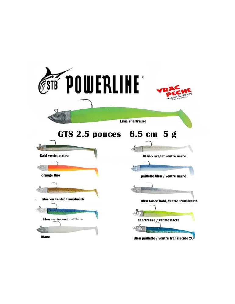 Leurre Souple Powerline GTS 2,5" Pailleté Bleu – natusport