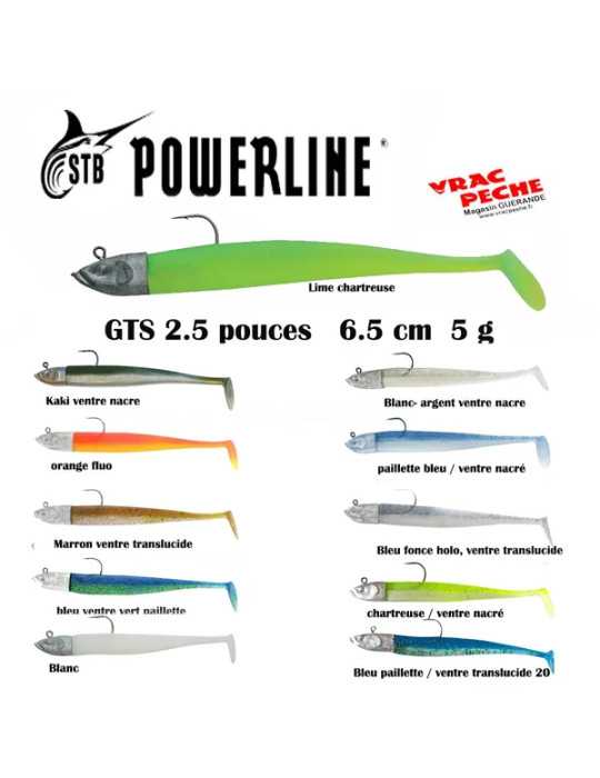 Leurre Souple Powerline GTS 2,5" Pailleté Bleu – natusport