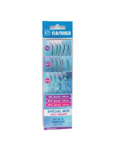 Hameçon Flashmer Kit 15 Hameçons Surf Tout Venant – natusport