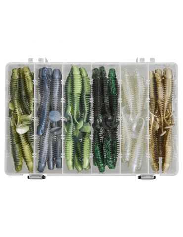 Box leurres souples Gunki Tipsy SXL 76 Clear Water (par 120)