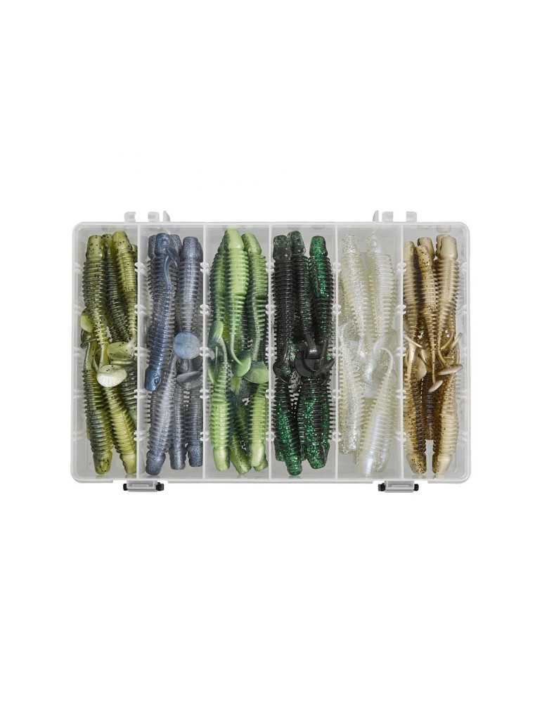 Box leurres souples Gunki Tipsy SXL 76 Clear Water (par 120)
