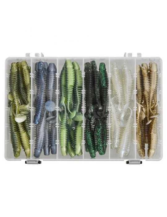 Box leurres souples Gunki Tipsy SXL 76 Clear Water (par 120)