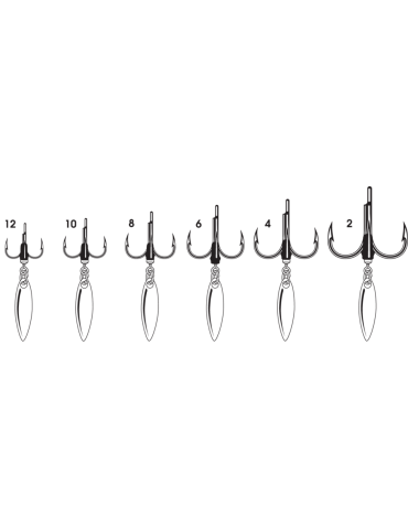 Hameçon Triple VMC 7548 BD Bladed Hybrid N°2 (x2)