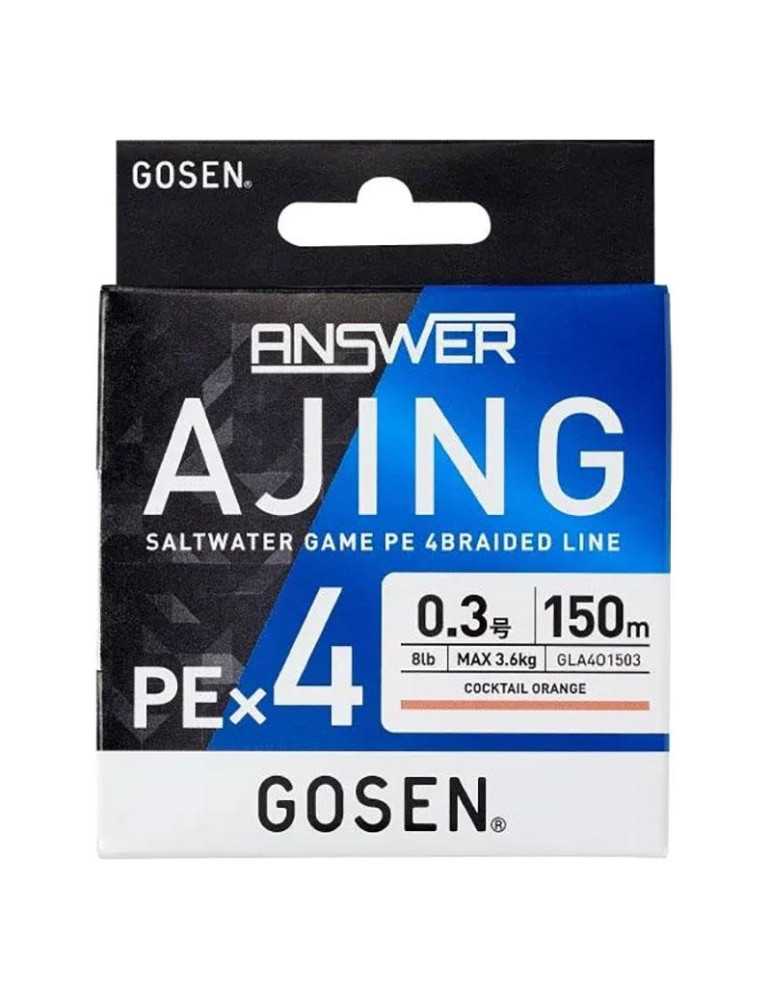 Fil Tressé Gosen Answer Ajing X4 150m - 2 déclinaisons | Natusport