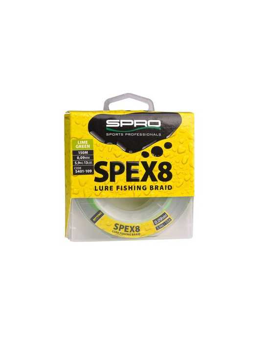 Fil Tressé Spro Spex8 Lime Green 0,18 mm – natusport