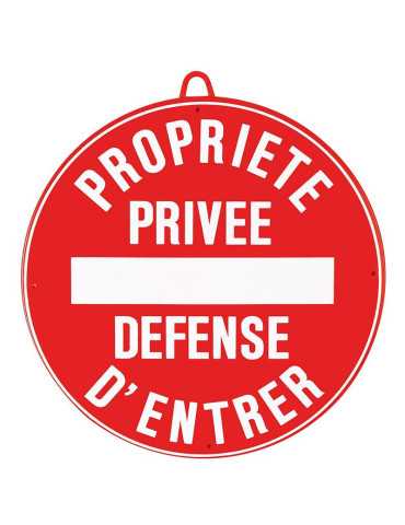 Panneau Propriété Privée Défense d'Entrer Rouge D.28 – natusport