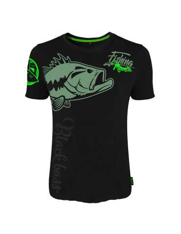 T-shirt Hot Spot Design Black Bass Mania M