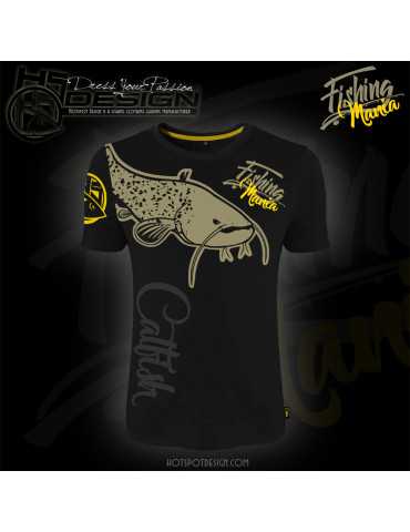 T-shirt Hot Spot Design Fishing Mania Catfish XL