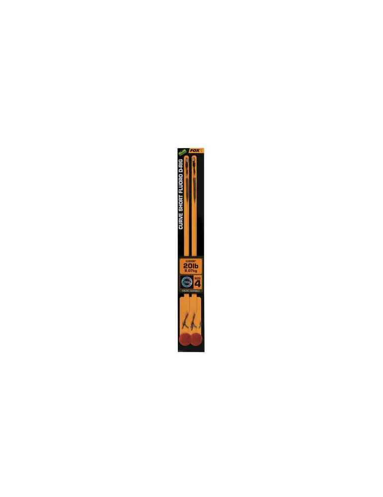 Bas de Ligne Fox Edges Curve Short Fluoro D-Rig Taille 4 (20lb, x2) – Natusport