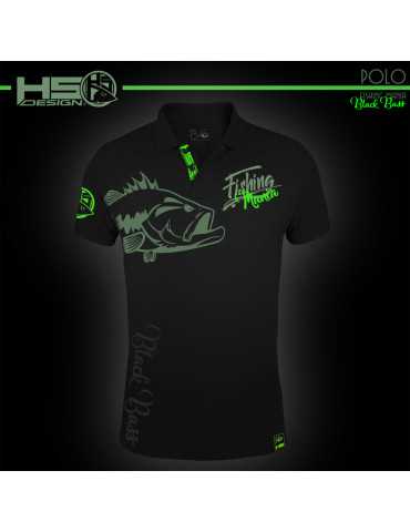 Polo Hot Spot Design Black Bass Mania XL