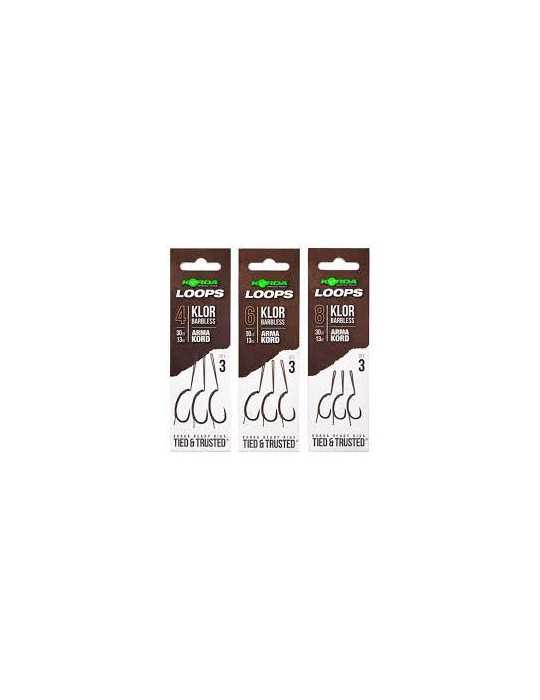 Montage Korda Loop Rig Klor Taille 4 Barbless – natusport