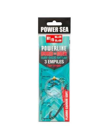Montage Powerline Bas de Ligne 3 Empiles Hameçon 1 – natusport