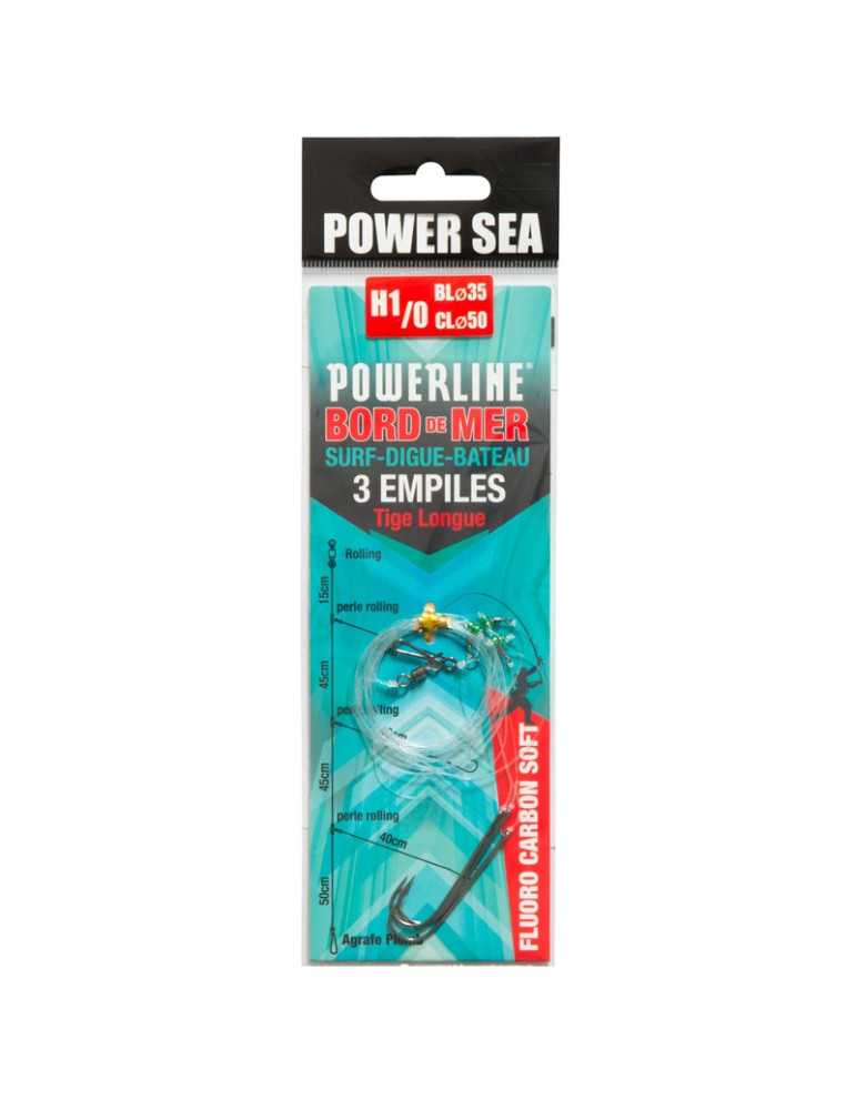 Montage Powerline Bas de Ligne 3 Empiles Hameçon 1 – natusport