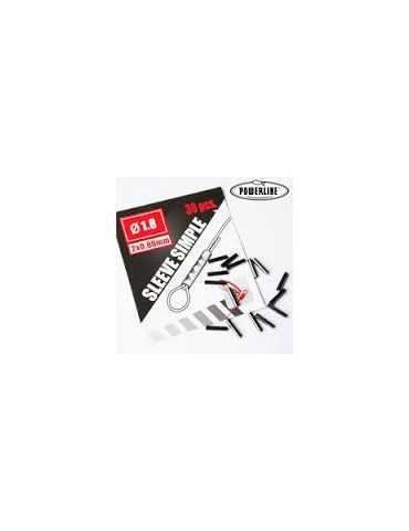 Sleeves Simples Powerline Black Nickel 0.6 mm (x30)