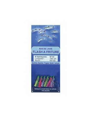 Montage Flashmer Bas de Ligne Flash à Friture 6 Hameçons N°16 | Natusp – natusport
