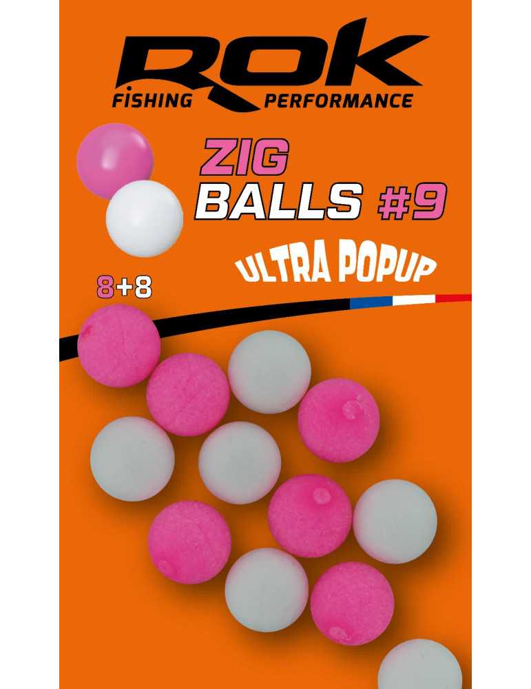 Montage ROK Fishing Zig Ball N°9 Rose/Blanc – natusport