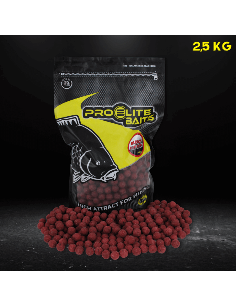 Bouillette Pro Elite Baits Bloody Mulberry 20 mm 2,5 kg – natusport
