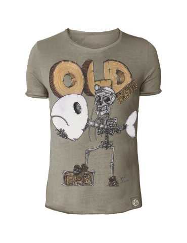 T-Shirt Hot Spot Design Vintage Old School 2.0 Marron XL