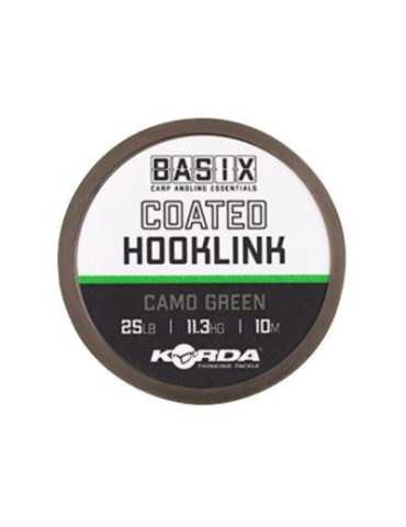 Tresse Gainée Korda Basix Coated Camo Green 25 lb 10 m – natusport