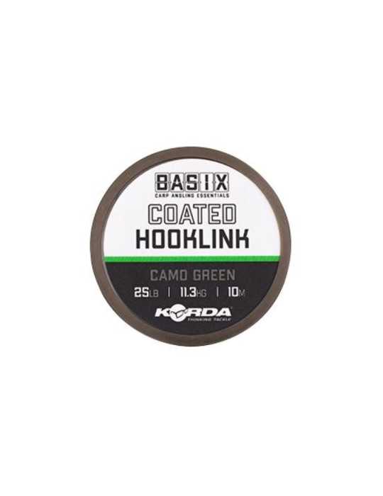 Tresse Gainée Korda Basix Coated Camo Green 25 lb 10 m – natusport